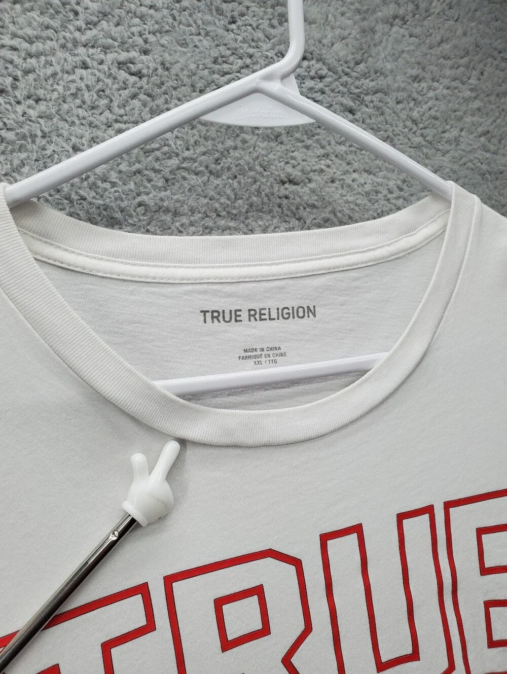 True Religion Crew Neck Tee Mens XXL Graphic T Shirt White